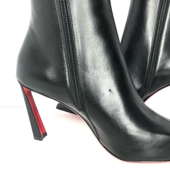 NEW Christian Louboutin Condora Botta 85 Knee High Black Pointed Toe Boots 37.5 - Picture 7 of 9